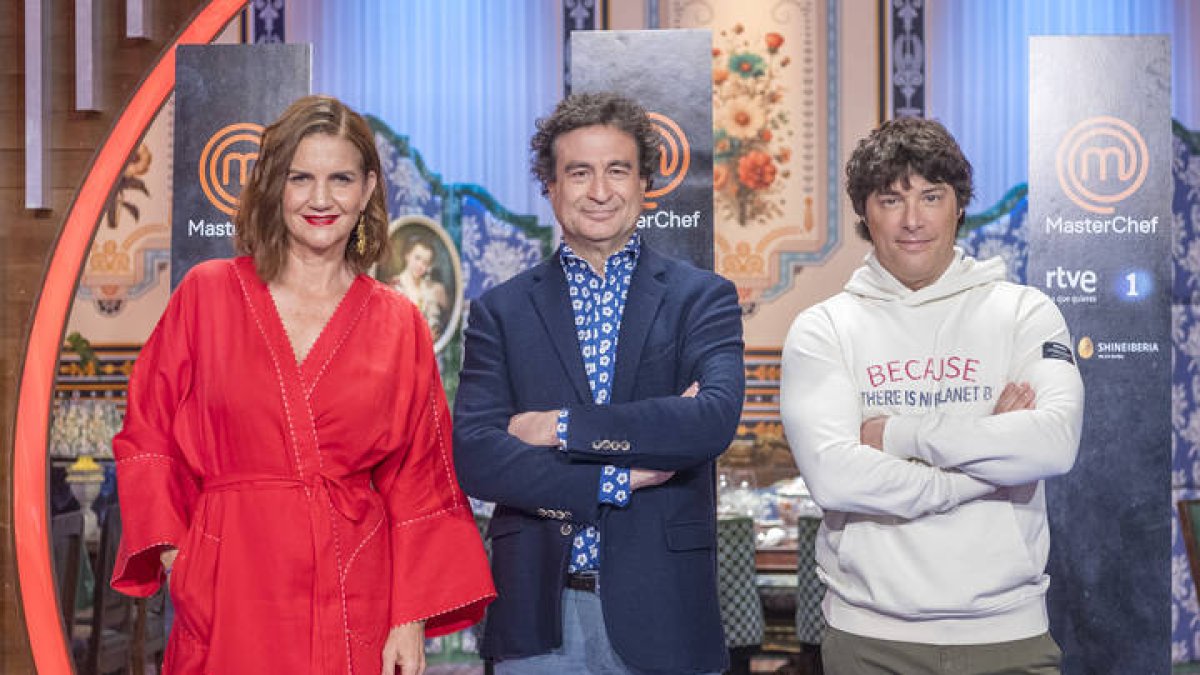 Los jueces de MasterChef, Pepe Rodríguez, Samantha Vallejo-Nágera y Jordi Cruz.