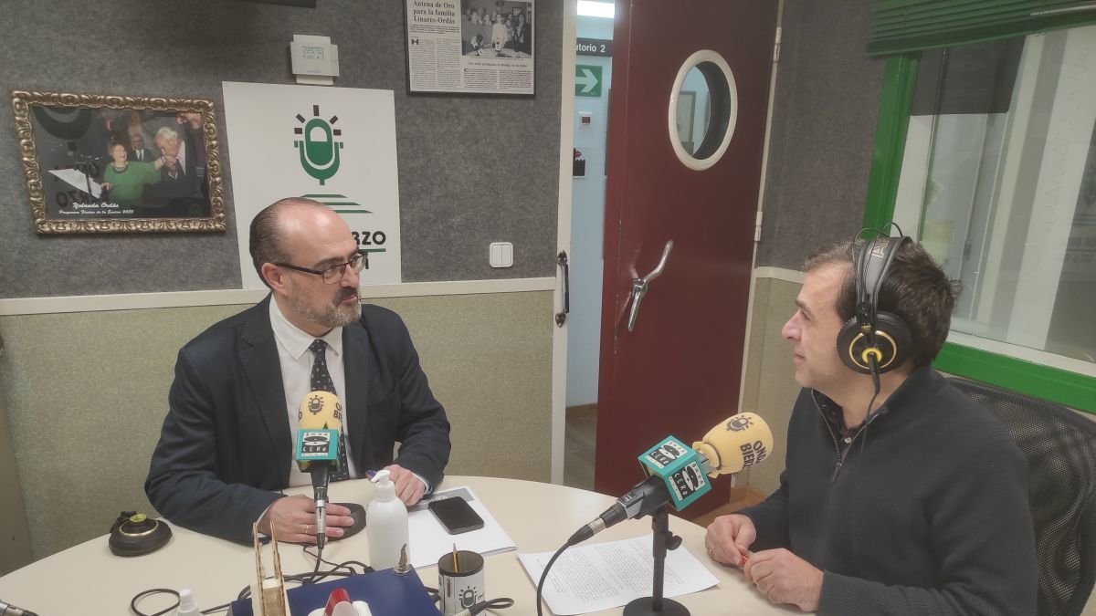 Marco Morala, en la entrevista en Onda Bierzo. 