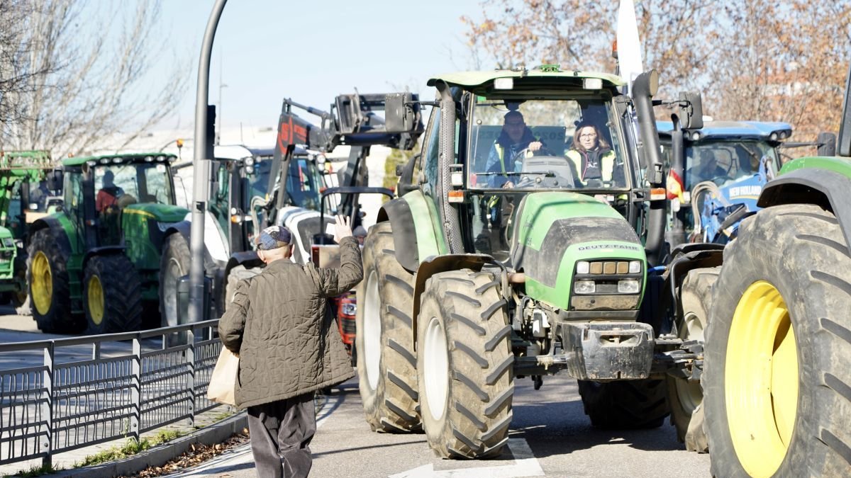 Tractorada en una de las últimas movilizaciones agrarias. LETICIA PÉREZ
