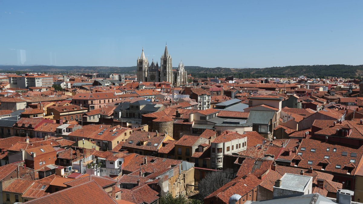 Panorámica de la ciudad de León.