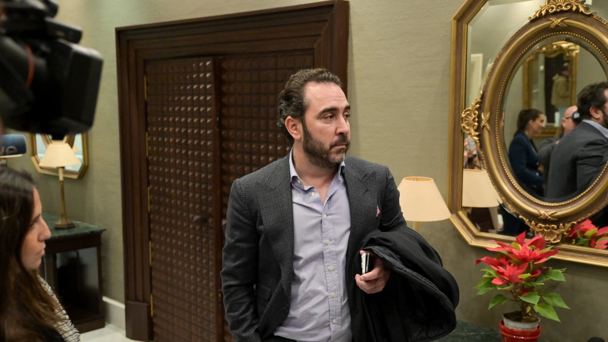 Aldama, en los instantes previos a una comparecencia.