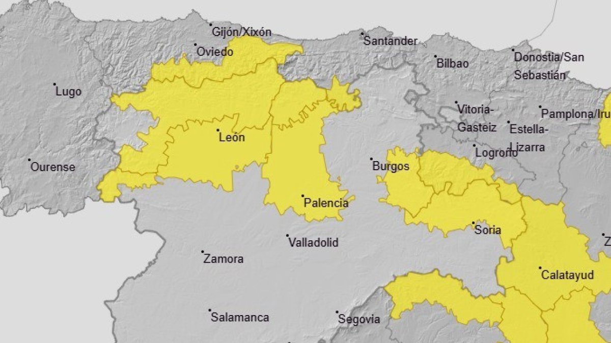Avisos para este sábado en Castilla y León