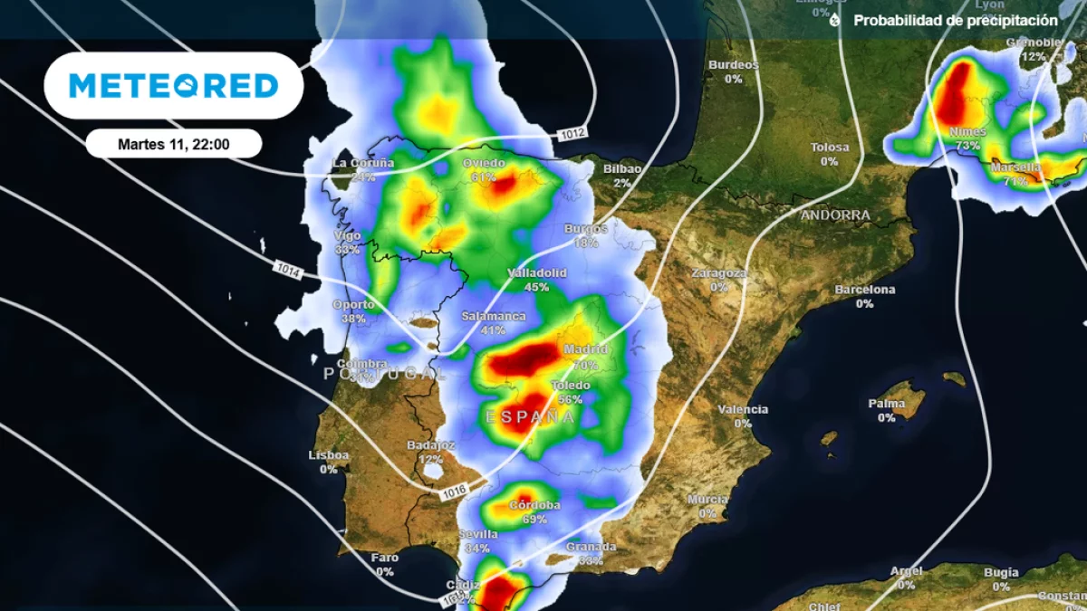 Previsión de Meteored.