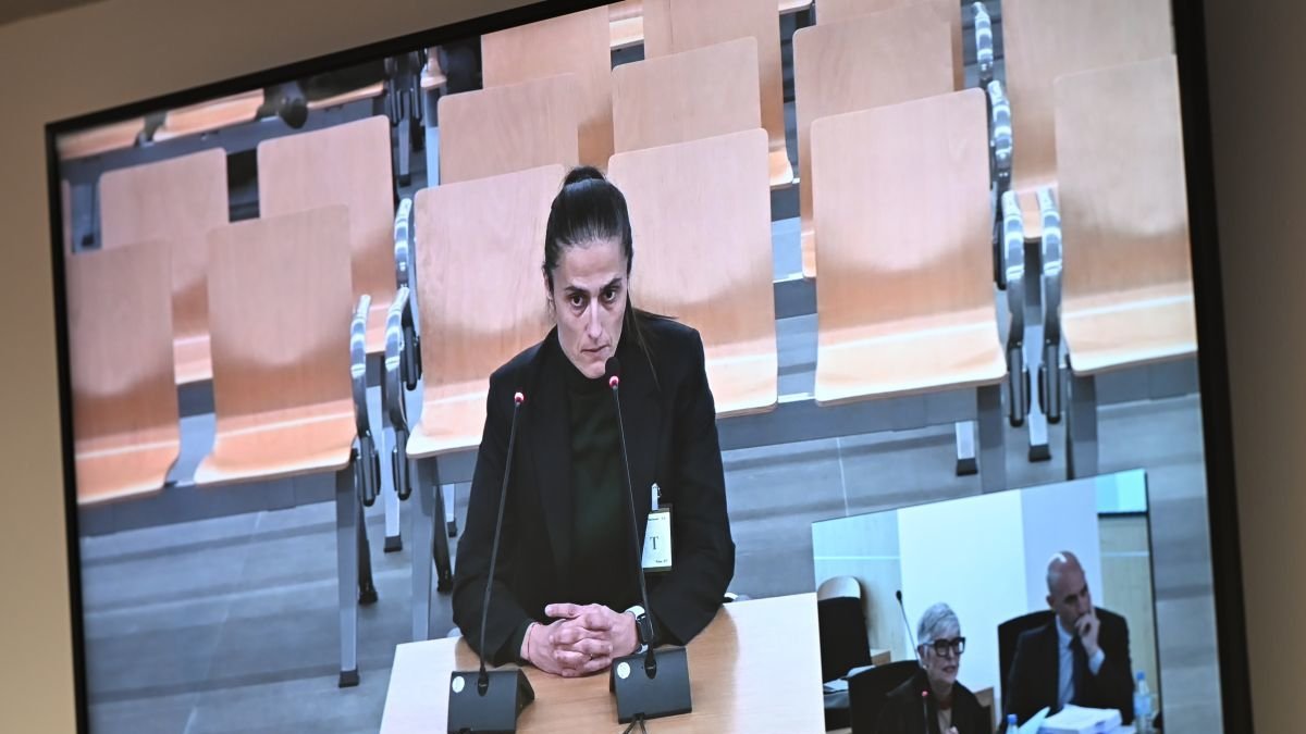 Montse Tomé, durante su declaración de ayer ante el juez.