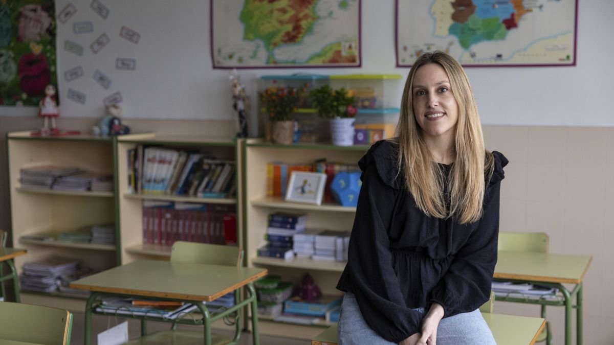 Ana María Manzano, en su clase en un colegio de Toledo.