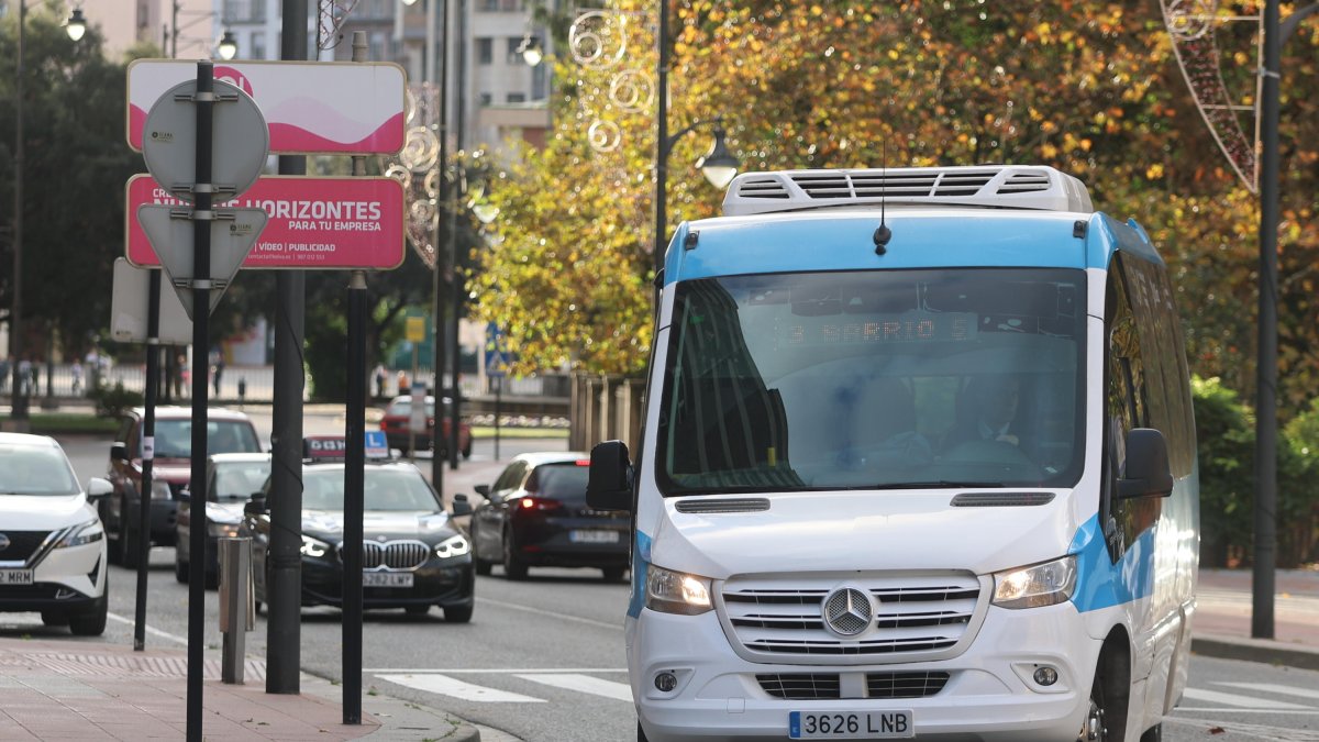 Autobús urbano en Ponferrada.