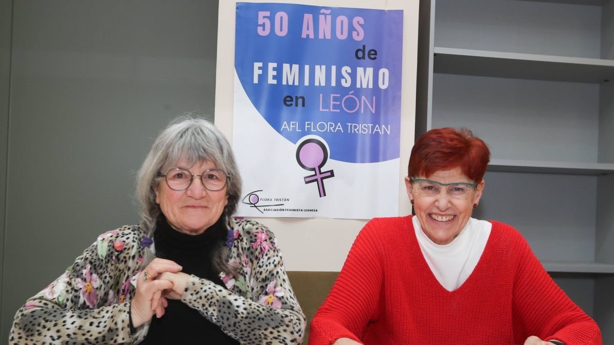 Olga Castrillo y Herminia Suárez Mata en la rueda de prensa.