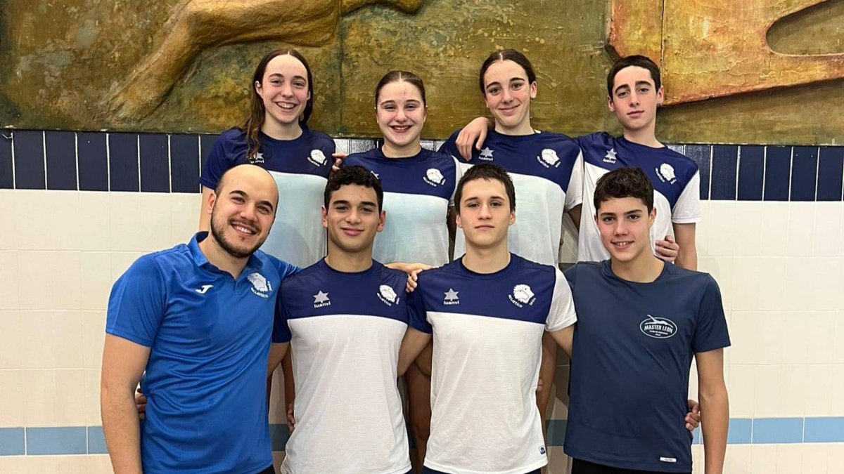 Expedición  leonesa que participa en el Campeonato de España.