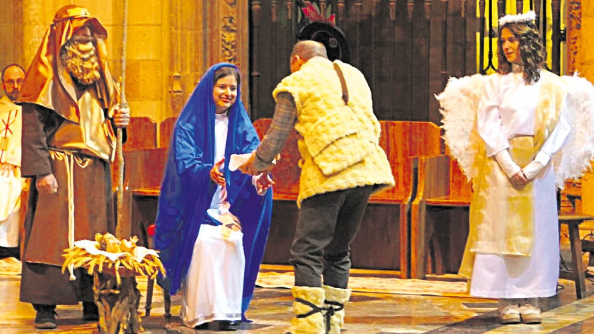 Una Pastorada en la Catedral, en la Misa del Gallo.