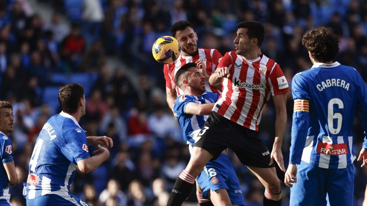 Reparto de puntos en el partido entre el Espanyol y el Athletic Club.