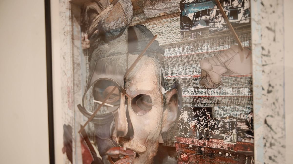 Una obra de la exposición de Antón Díez en el Instituto Leonés de Cultura.