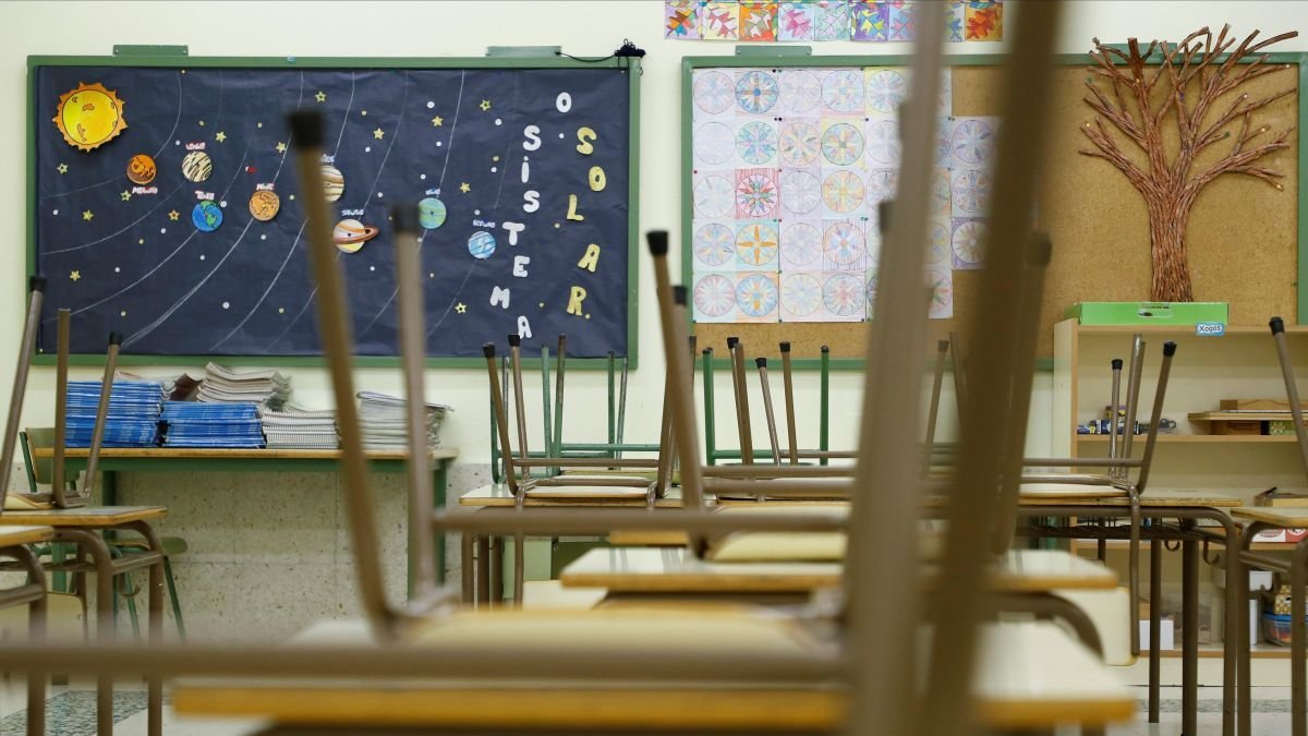 Aula de un centro educativo ante de que llegue el alumnado.