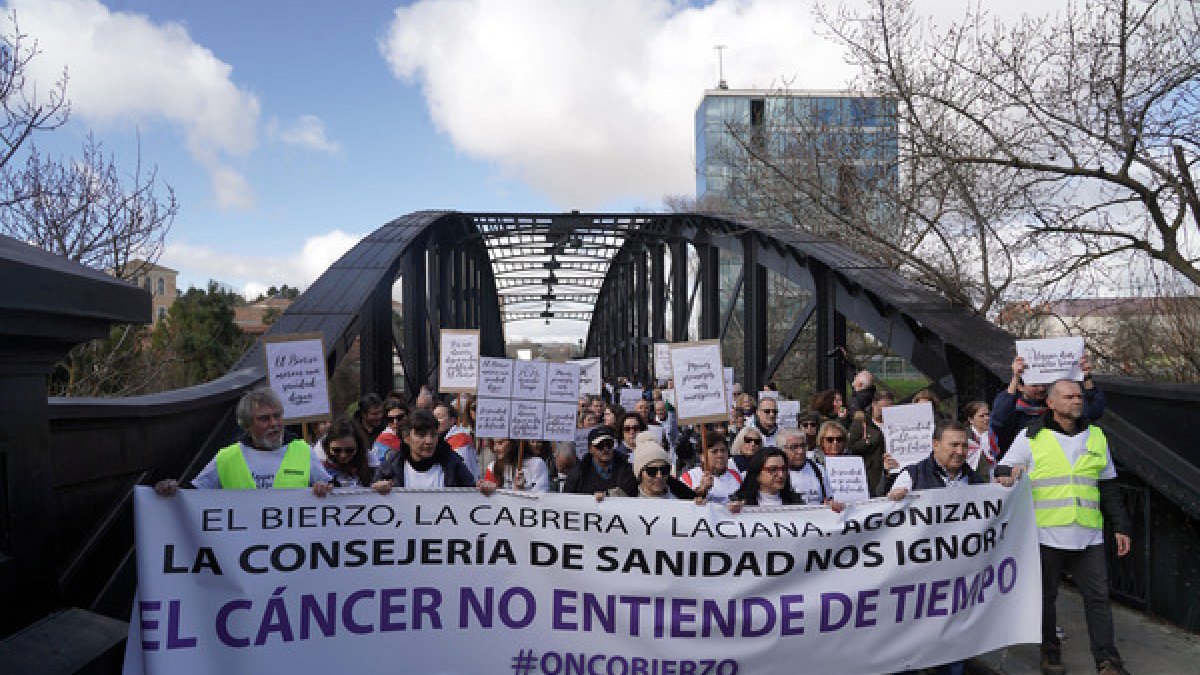 Protesta de Oncobierzo en Valladolid.