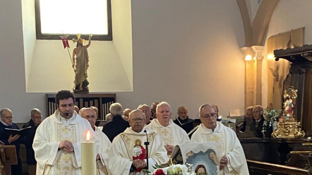 Valentín Fernández, ayer durante la Eucaristía.