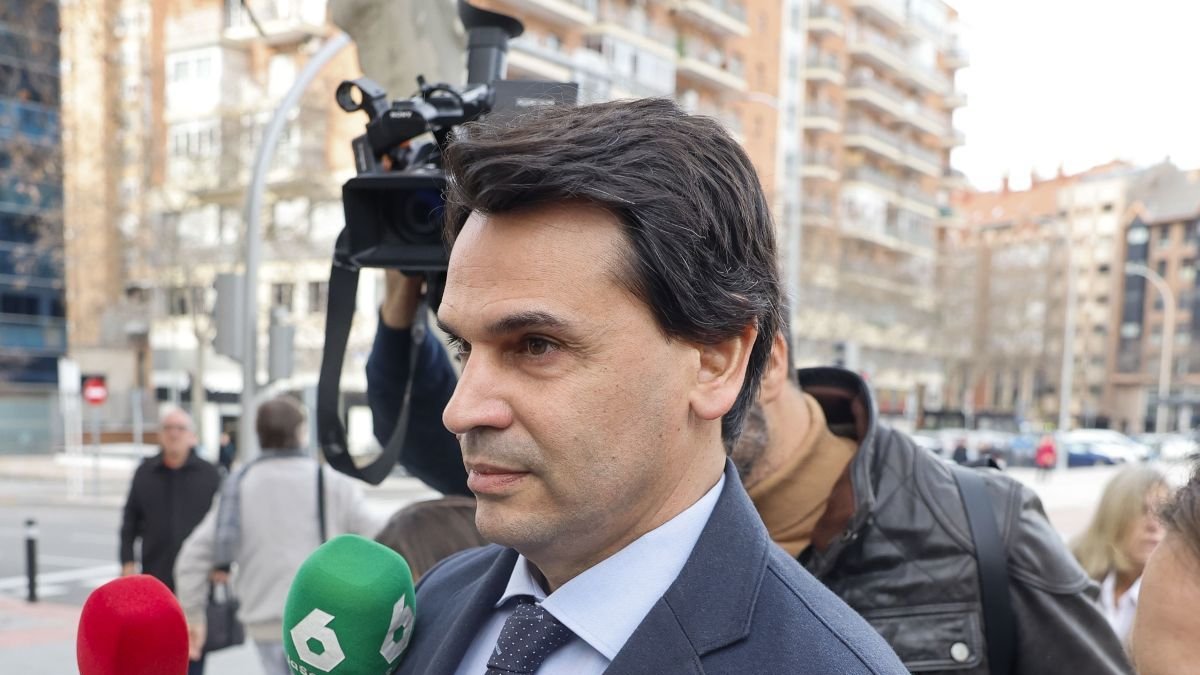 Alberto González Amador sale del Juzgado, ayer.