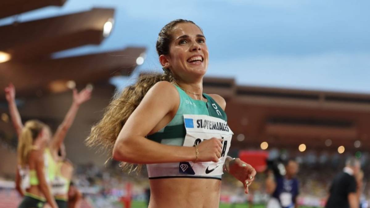 La atleta leonesa Marta García en el equipo de España para el Europeo en pista cubierta.