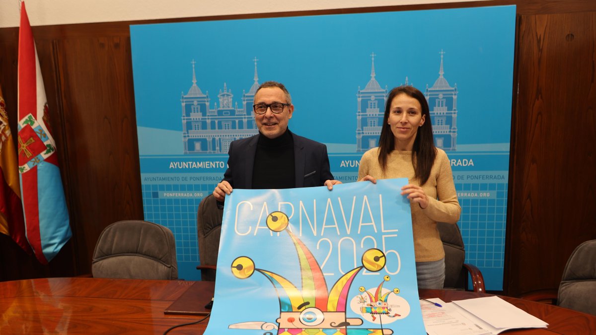 Carlos Cortina y Eva González, en la presentación, este martes.