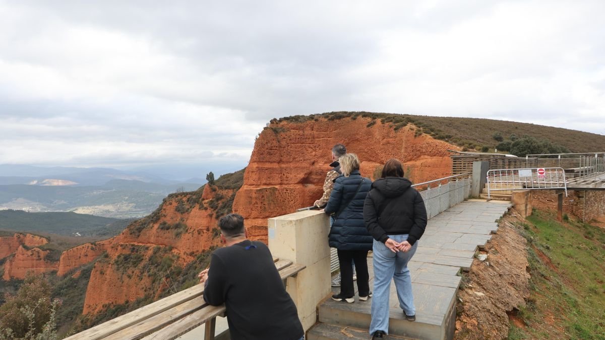 Visitantes de Las Médulas, este miércoles.