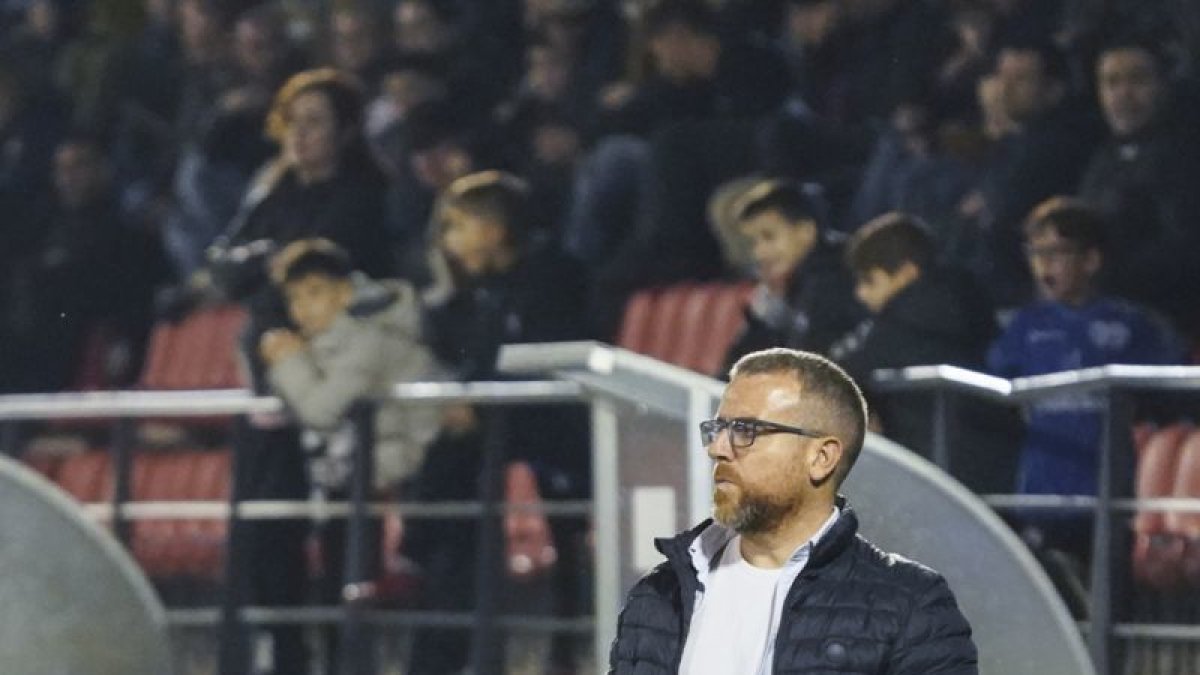 Javi Rey, durante el partido de la primera vuelta ante el Ourense CF en O Couto.