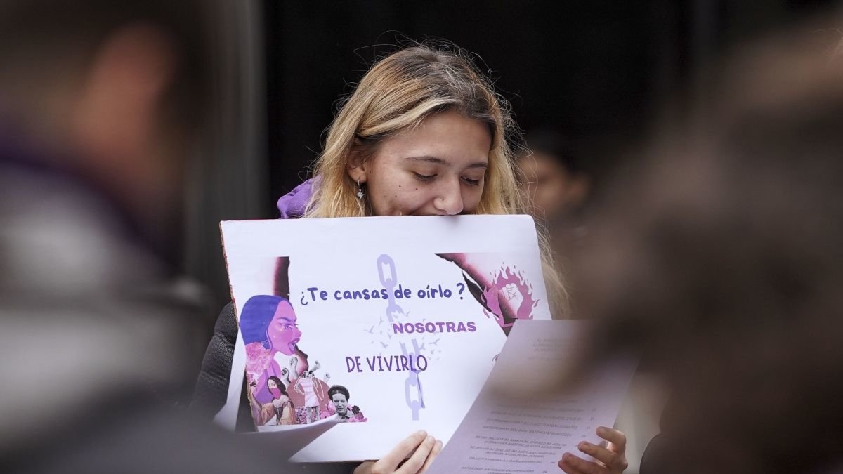 Una de las concentraciones con las que desde ayer se reivindican los derechos y la igualdad de las mujeres.