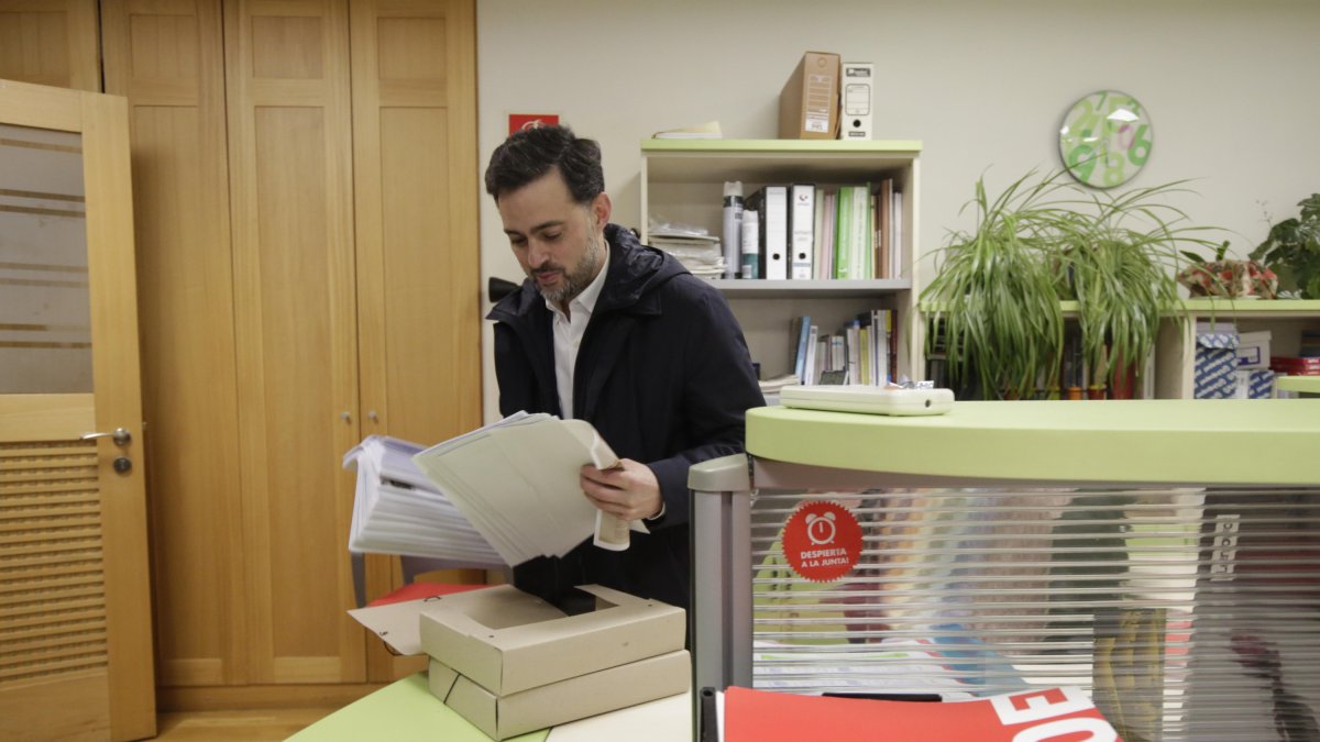El candidato a secretario del PSOE de León, Diego Moreno