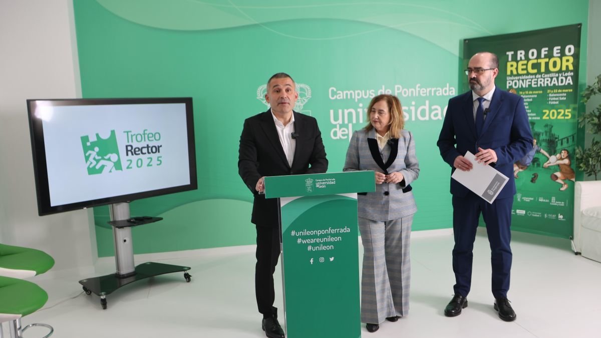 Acto de presentación del Trofeo Rector en Ponferrada.