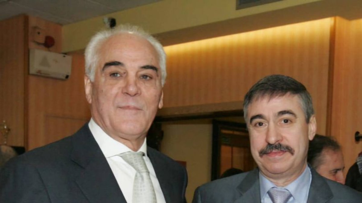 El madridista Peinado junto a José Luis Díez.