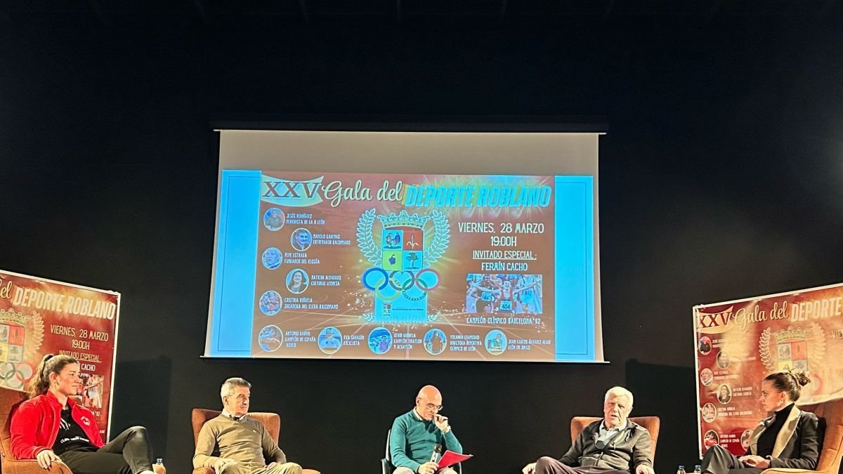 Cristina Viñuela, Manolo Cadenas, Jesús Rodríguez, Pepe Estrada y Yoli Chamorro, en La Robla.