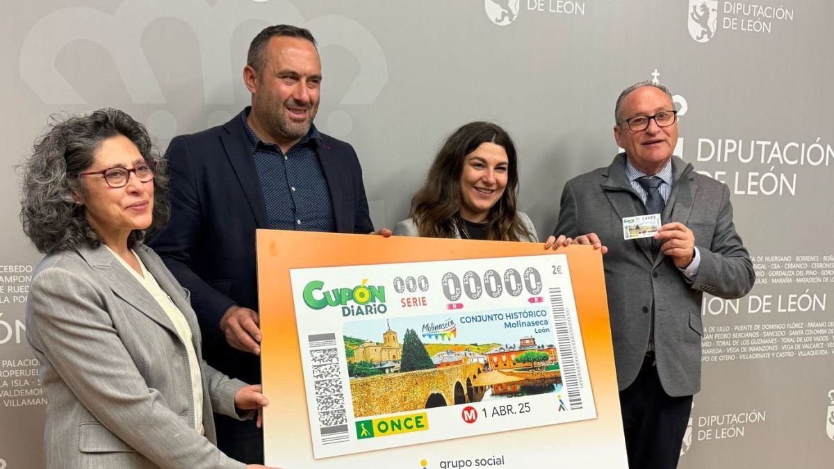Presentación del cupón, este viernes, en la capital leonesa.