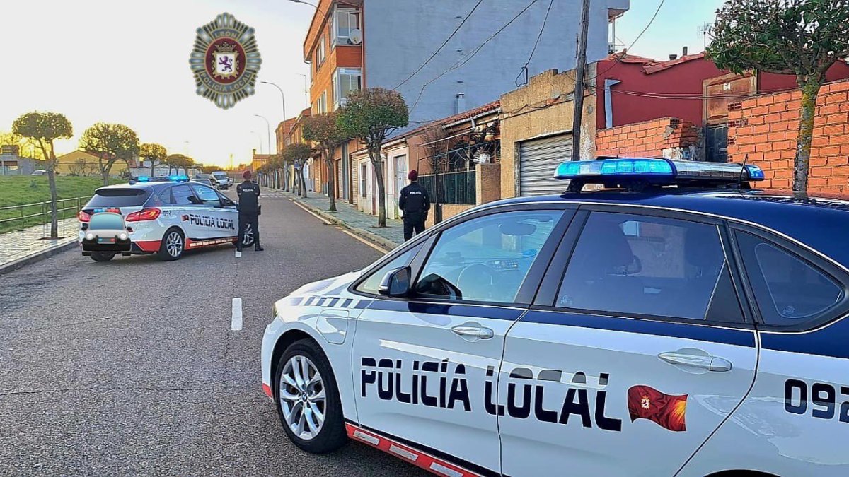 Control de la Policía Local de León.