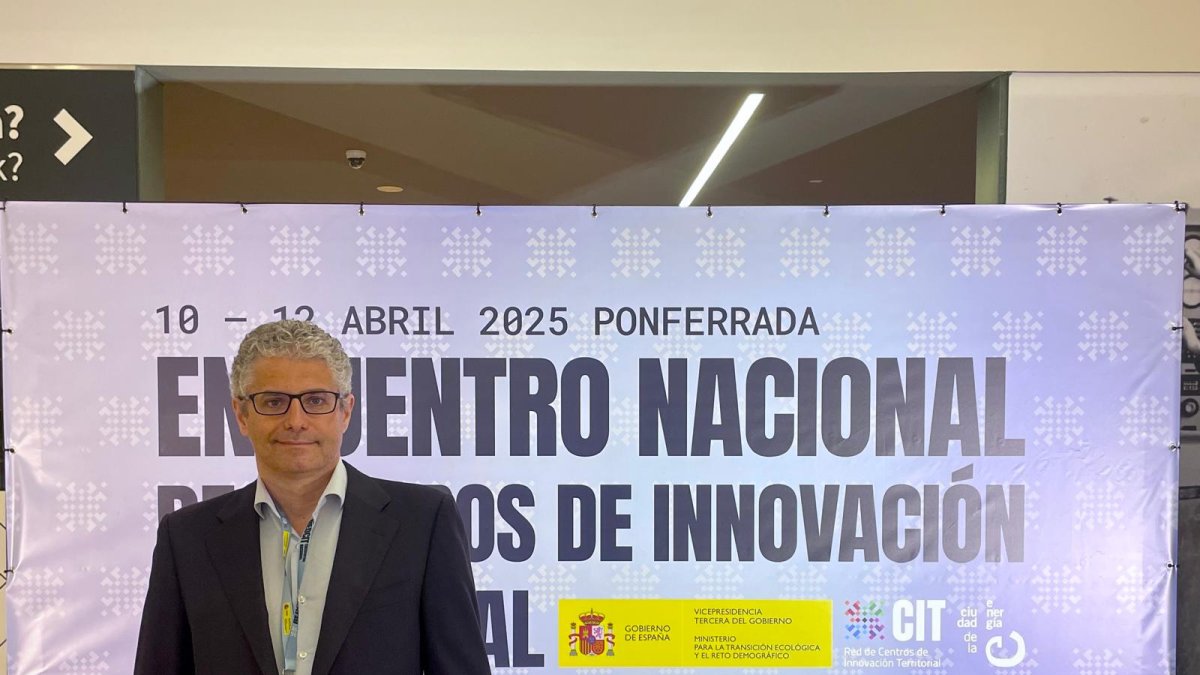 Diego Freire Coloma, de la Fundación Cupa Group, en la presentación en Ponferrada de 