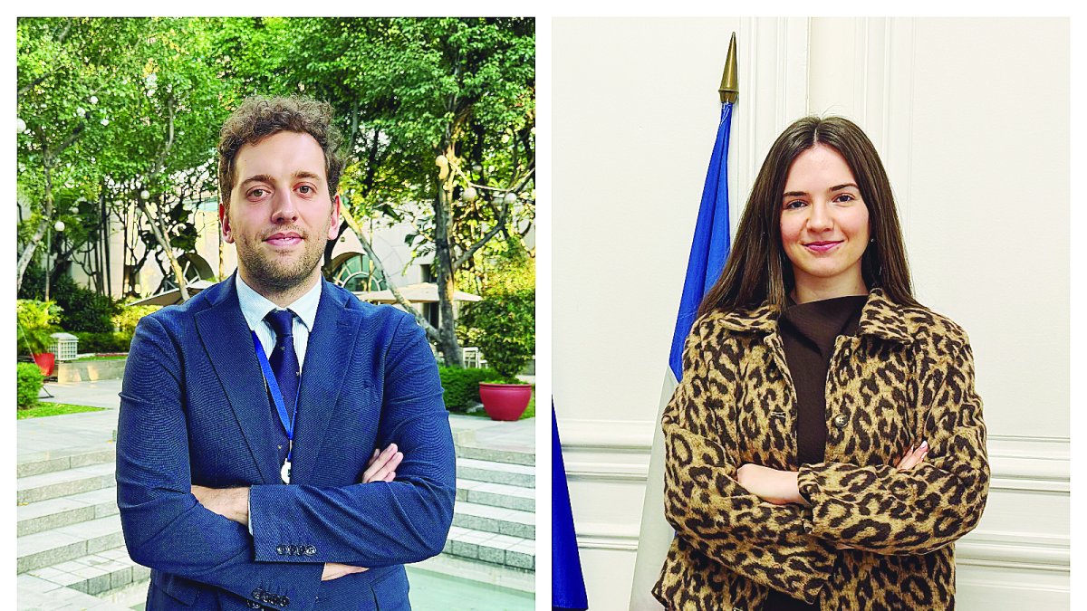 Samuel Arias, del Icex en Filipinas y Laura Vega, del Icecyl en Francia.