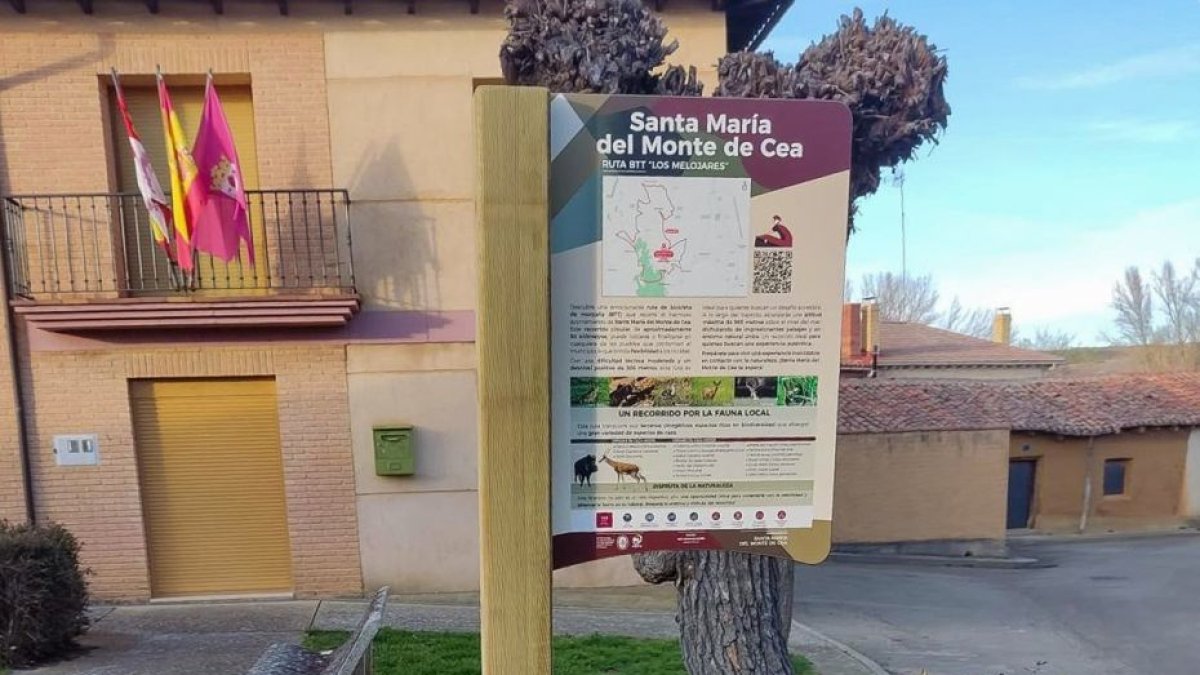 Uno de los paneles explicativos de la ruta.