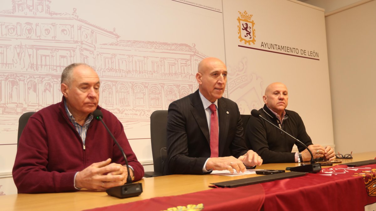 López Sendino, Diez y Cerra, este lunes.