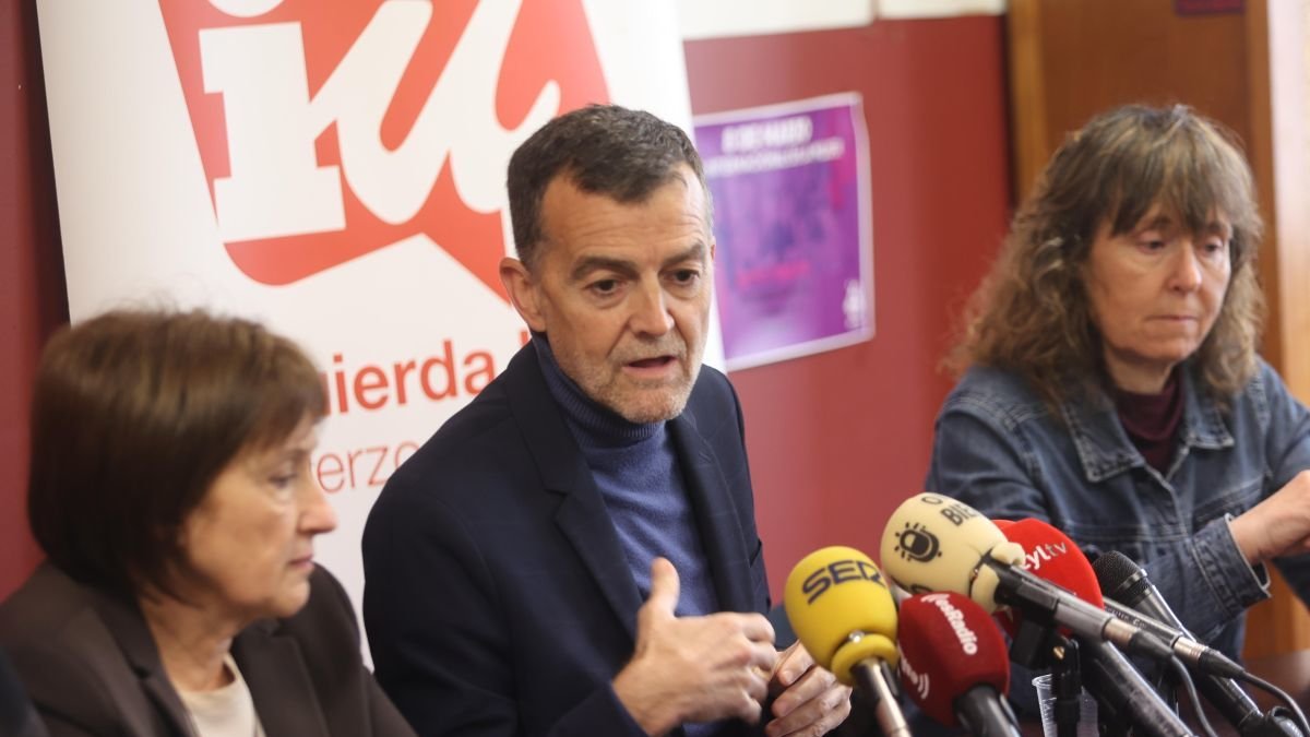 El coordinador de la Ejecutiva Federal de IU, Antonio Maíllo, ayer en Ponferrada.
