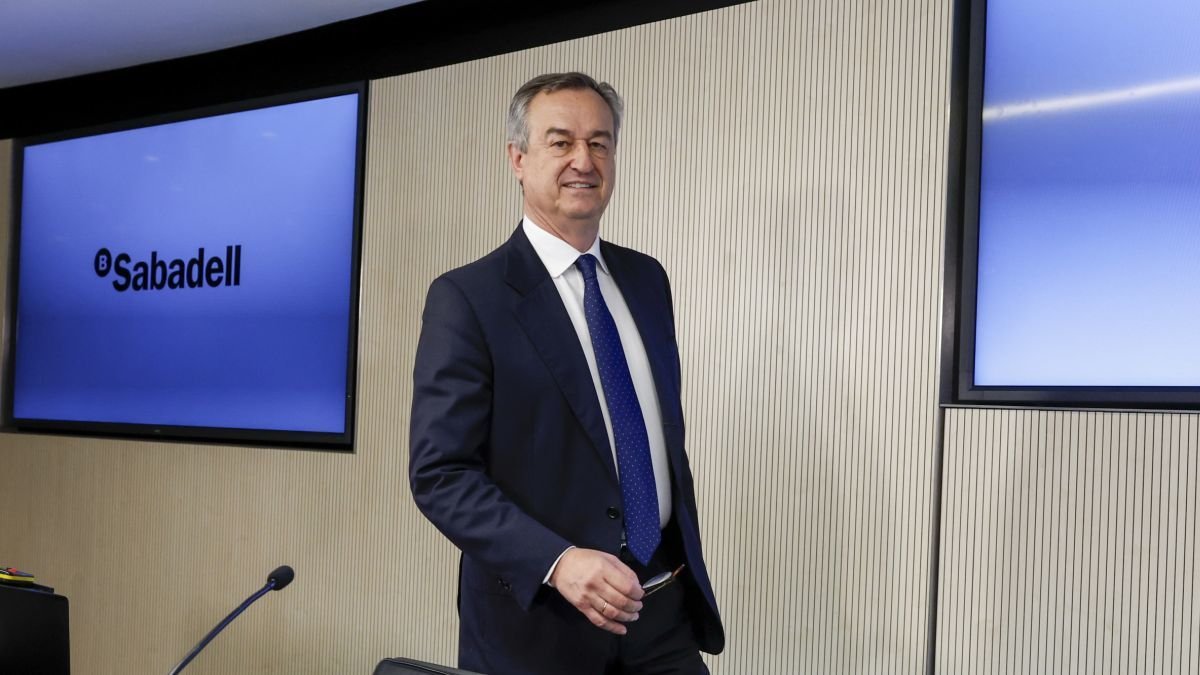 El consejero delegado del Sabadell, González Bueno, en la presentación de las cuentas.