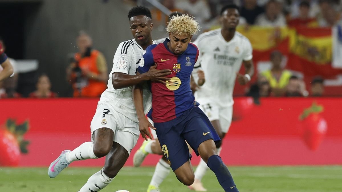 Vinicius Jr. y Lamine Yamal pondrán el Clásico al rojo vivo por hacerse con el título de Liga.