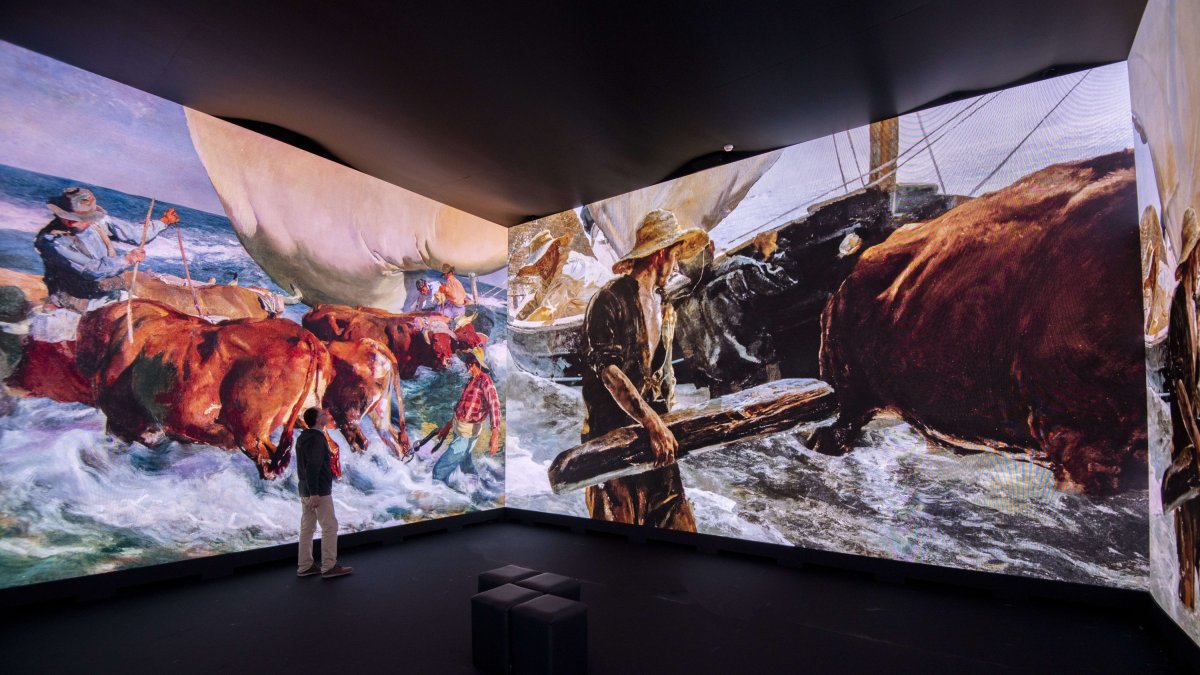 Sala sensorial de la exposición inmersiva sobre la obra de Sorolla.