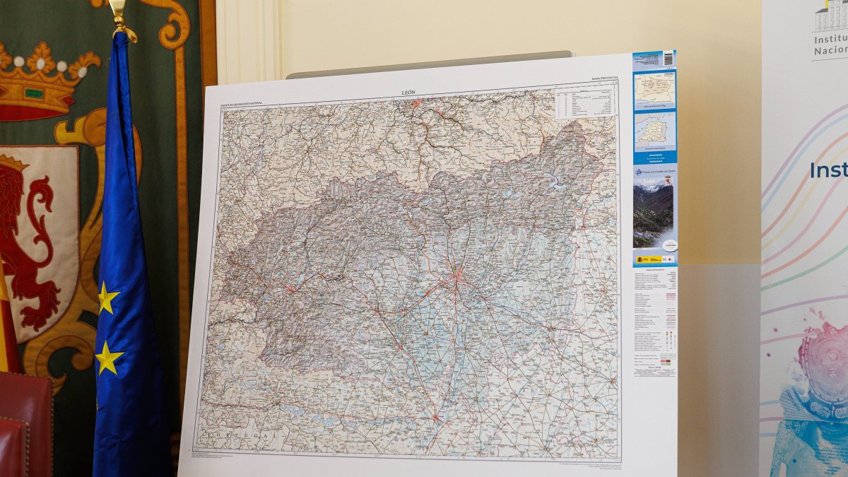 Presentación del nuevo mapa provincial de León del Instituto Geográfico Nacional (IGN).