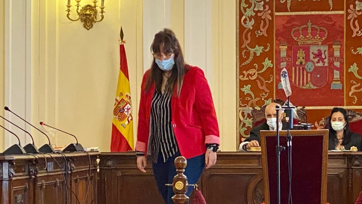 La acusada, en un juicio anterior en la Audiencia.