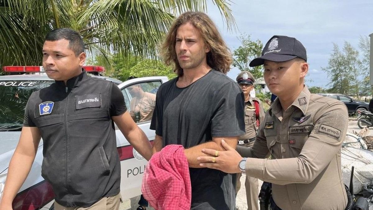 Daniel Sancho, tras su detención.