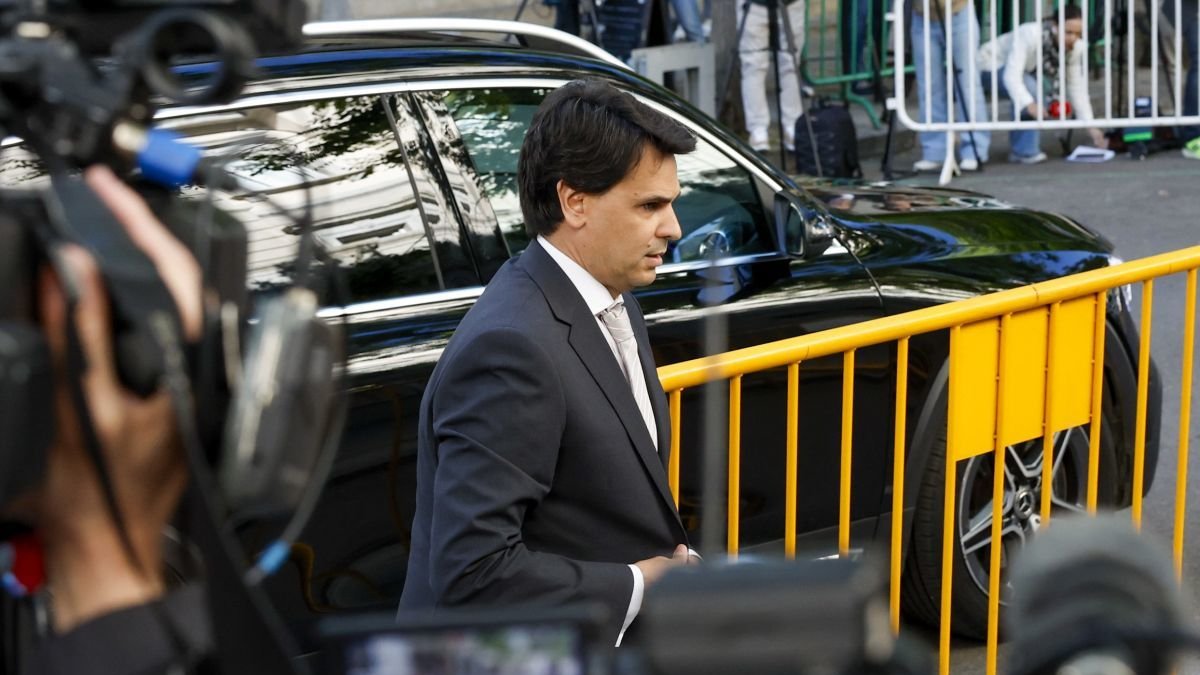 González Amador a su llegada al Supremo para prestar declaración como testigo.