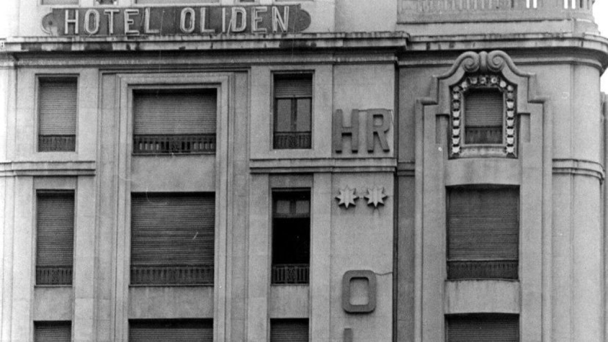 Imagen histórica del Hotel Oliden, actualmente Alfonso V.