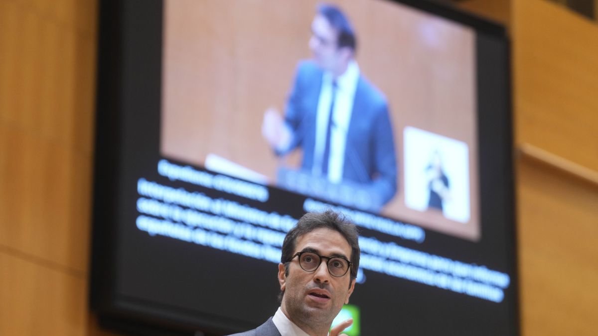 Carlos Cuerpo, ayer en el Senado.