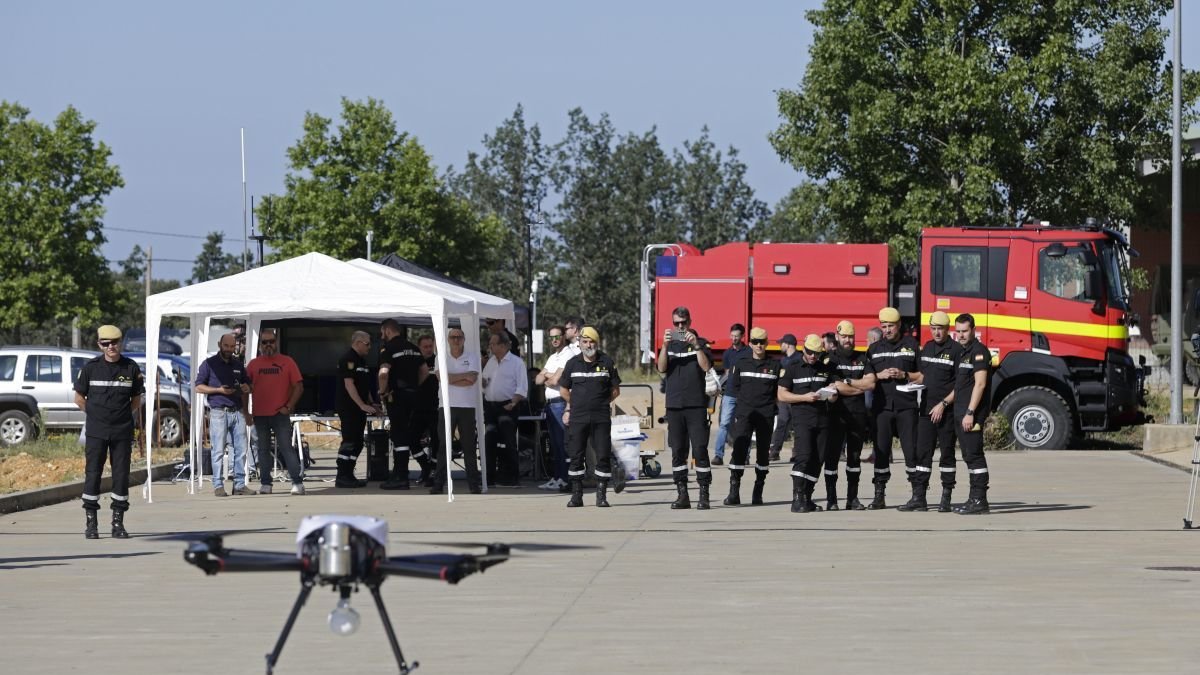 Uno de los drones aéreos que fueron testados en Conde de Gazola durante unas jornadas de la Udrume.
