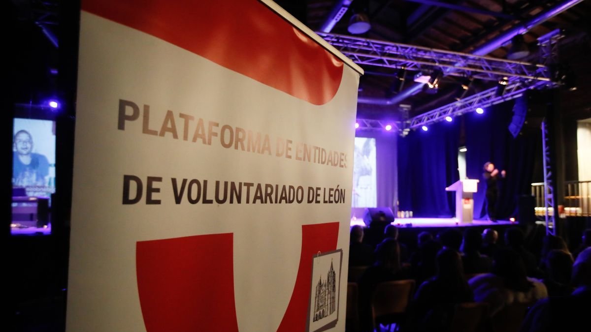 Actividad de la Plataforma del Voluntariado de León durante su 25 aniversario.