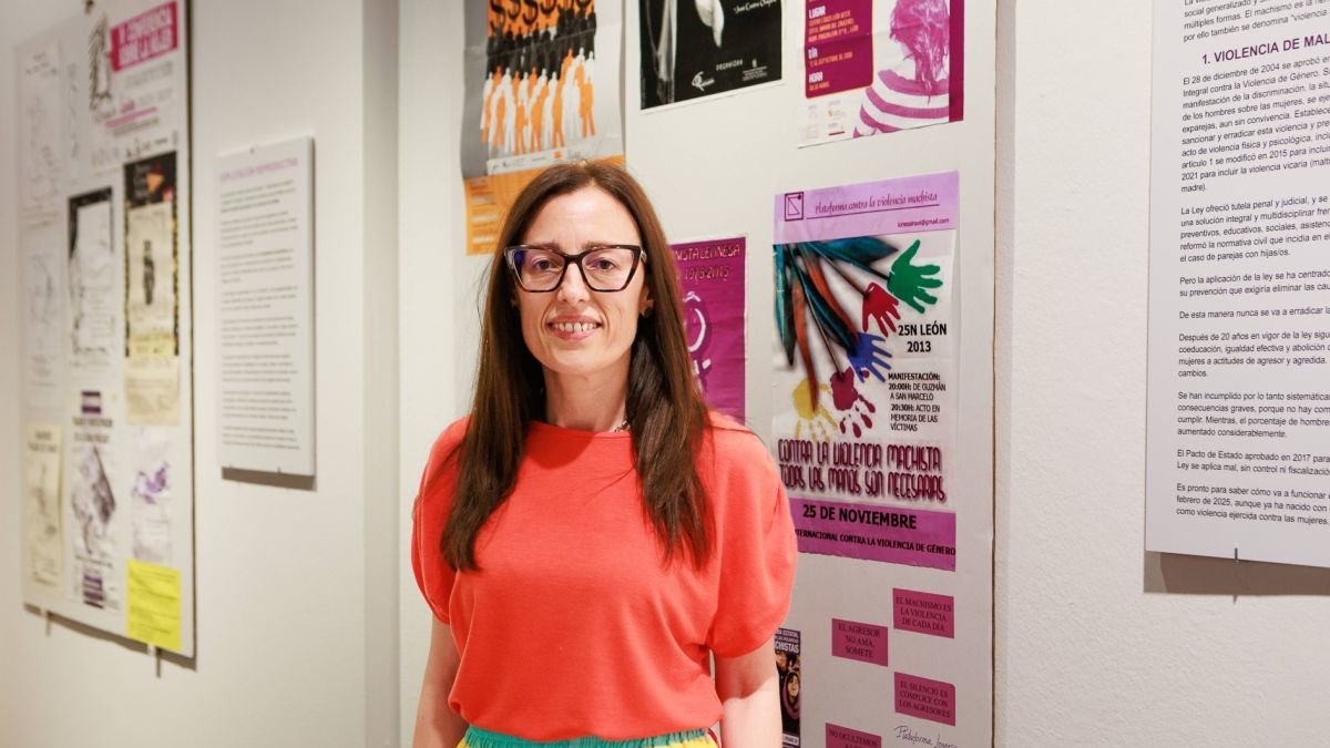 Marta Madruga antes de la conferencia.