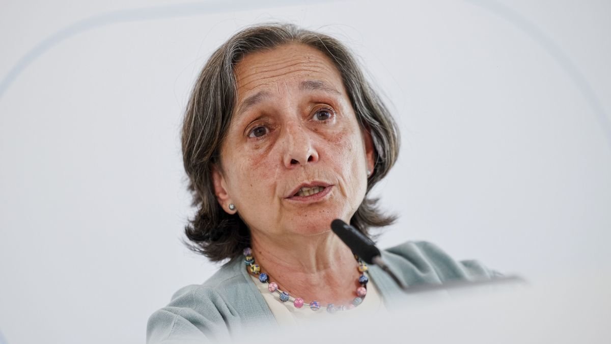 Concha Sánchez, directora general de Operación de Red Eléctrica, da explicaciones ayer.