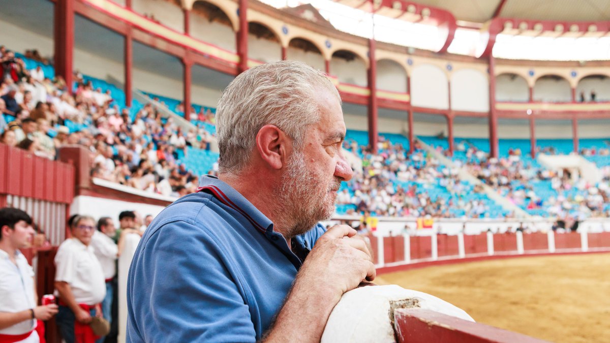 Gustavo Postigo, en la plaza de toros del Parque.