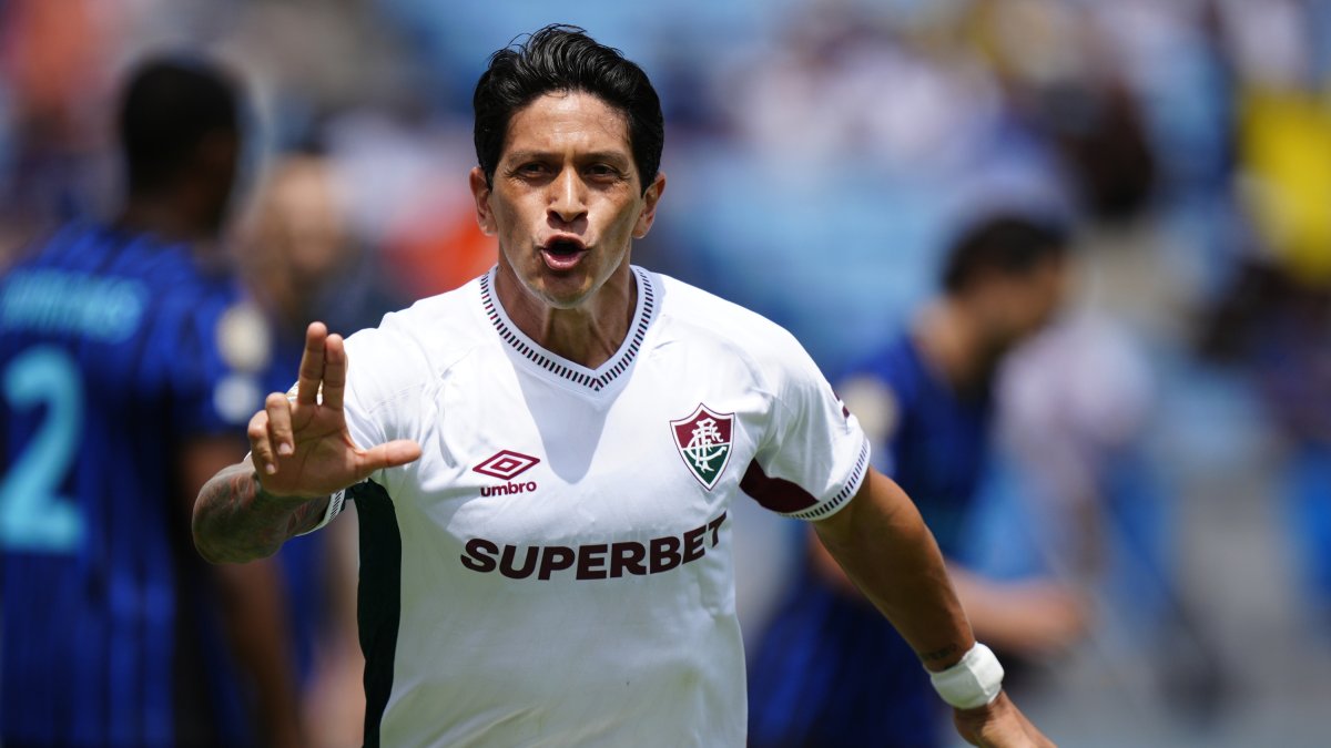 CHARLOTTE (United States), 30/06/2025.- German Cano of Fluminense celebrates scoring the 0-1 opening goal during the FIFA Club World Cup 2025 match between Internazionale Milano and Fluminense in Charlotte, North Carolina, USA, 30 June 2025. (Mundial de Fútbol) EFE/EPA/JACOB KUPFERMAN